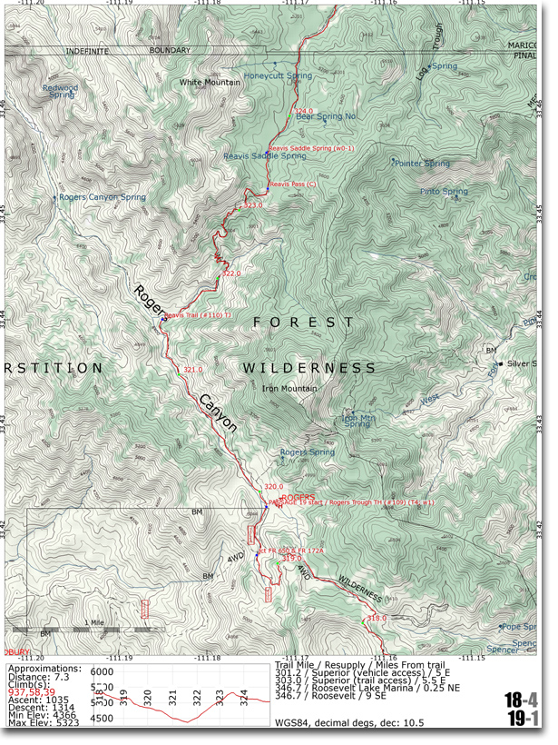 Arizona Trail Topo Map Set